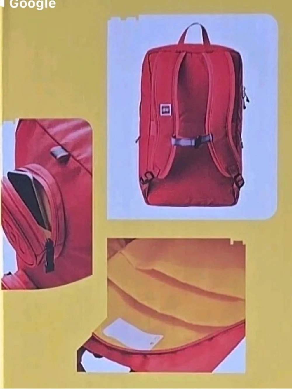 Lego Red Men's Brick-Style Backpack - Picture 6 of 8